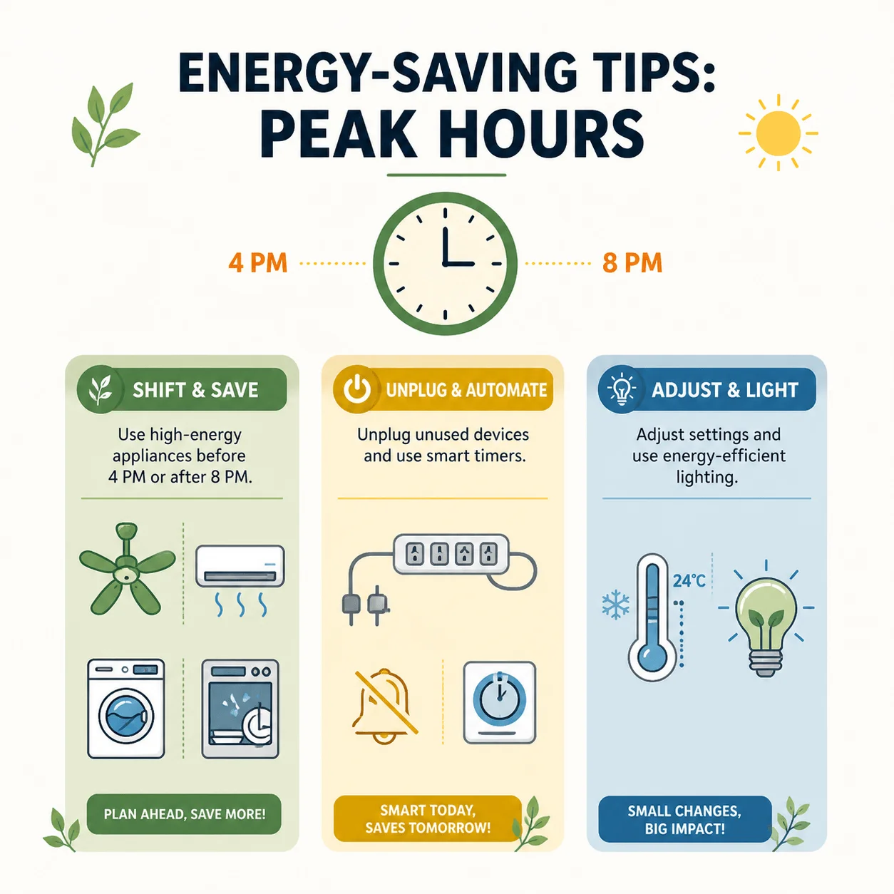 Tips to save gepco electricity during peak hours